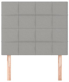 vidaXL Κεφαλάρι Ανοιχτό Γκρι 100x5x118/128 εκ. Ύφασμα