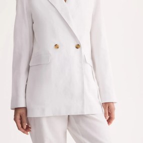 Σακάκι σε ίσια γραμμή με λινό στη σύνθεση