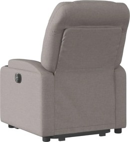 vidaXL Πολυθρόνα Ανακλινόμενη με Ανύψωση Χρώμα Taupe Υφασμάτινη