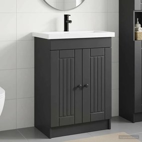 vidaXL Σετ Επίπλων Μπάνιου Μαύρο 78,5 x 37,5 x 81 εκ