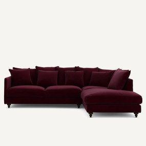 Γωνιακός καναπές-κρεβάτι με βελούδο, Lazare