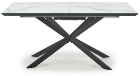 DIESEL extension table, color: top - white marble / dark grey, legs - black DIOMMI V-CH-DIESEL-ST