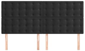 vidaXL Κεφαλάρια Κρεβατιού 4 τεμ. Μαύρο 100x5x78/88 εκ. Βελούδινο