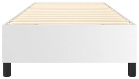Πλαίσιο Κρεβατιού Λευκό 90x190 εκ. από Συνθετικό Δέρμα - Λευκό