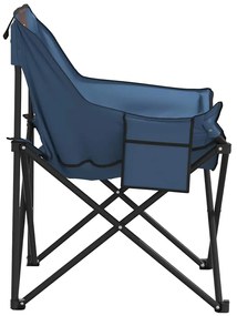 vidaXL Καρέκλες Κάμπινγκ με Τσέπες Πτυσσόμενες 2 Τεμ. Μπλε
