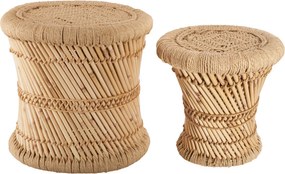 Βοηθητικά Τραπεζάκια (Σετ 2τμχ) A-S Corde Natural 156861A