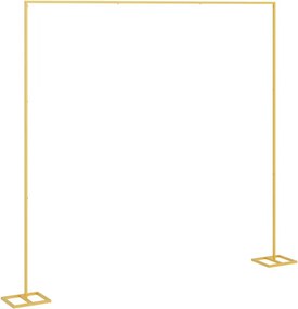 vidaXL Αψίδα Γάμου Χρυσό 338 x 35 x 300 εκ Ατσάλι