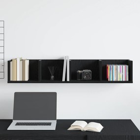 vidaXL Ράφι Τοίχου CD Μαύρος Δρυς 100x18x18 εκ Επεξεργασμένο Ξύλο
