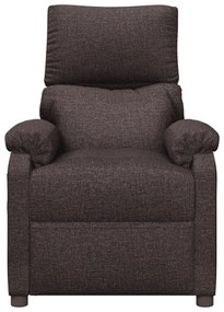 vidaXL Πολυθρόνα Ανακλινόμενη Ηλεκτρική Σκούρο Καφέ Υφασμάτινη