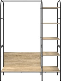 vidaXL Ράφι Ρούχων με ράφι Καφέ 120 x 44 x 160 εκ Επεξεργασμένο ξύλο