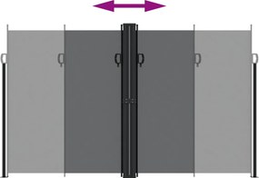 vidaXL Σκίαστρο Πλαϊνό Συρόμενο Μαύρο 200 x 600 εκ.