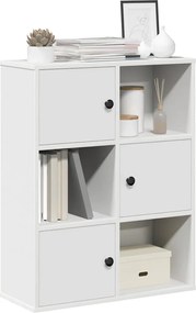 vidaXL Βιβλιοθήκη Λευκή 60x24x76,5 εκ. από Επεξεργασμένο Ξύλο