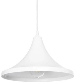 BELFRY 203-0079 Μοντέρνο Κρεμαστό Φωτιστικό Καμπάνα Μονόφωτο 1 x E27 IP20 Λεύκο Πλαστικό-Μ29.5 x Π29.5 x Υ21cm Globostar 203-0079 Λευκό