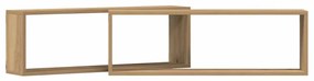vidaXL Ράφι Τοίχου με ράφι 2 pcs Χειροποίητη δρυς 80 x 15 x 26 εκ.