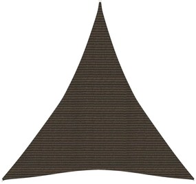 vidaXL Πανί Σκίασης Καφέ 5 x 6 x 6 μ. από HDPE 160 γρ./μ²