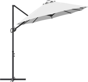 vidaXL Ομπρέλα ηλίου Άμμος 372 x 198 x 243 εκ