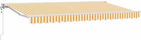 vidaXL Σκελετός Τέντας Κίτρινο και Λευκό 350 x 200 cm