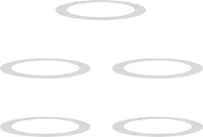 vidaXL κατάλληλο για επίπεδα δαχτυλίδια δέντρου 5 pcs Ασημί