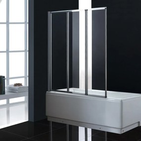 DEVON Primus Plus 3πτυχο μπανιέρας με 3 αναδιπλούμενα φύλλα CHROME 120εκ Υ140εκ