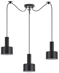 Κρεμαστό Φωτιστικό Οροφής 3xE27 Μαύρο Adept Tube 77-8542 Homelighting-77-8542-Μαύρο 77-8542