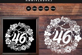 Σετ των 2 Intra απο ξύλο plywood 3mm-4mm πάχος Χαρτόκοψη επετείου γάμου γενεθλίων Δίασταση 30x20 cm INTRAFABR-22844283