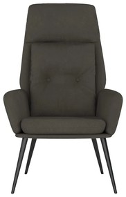 vidaXL Πολυθρόνα Relax Σκούρο Γκρι από Συνθετικό Καστόρι