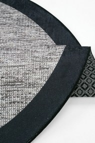 Stewehome Χαλί κουζίνας στρογγυλό με αντιολισθητική βάση και ψηφιακή εκτύπωση σε εμφάνιση σισάλ Γκρι