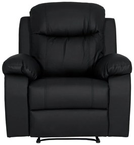 Πολυθρόνα Relax Chicago 1114 Fylliana Μαύρο Τεχνόδερμα 97x90x100 εκ. 97x90x100 εκ.