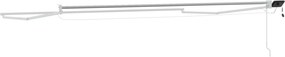 vidaXL Manual Awning Frame with Solar LED 4,5 x 3 m Λευκό
