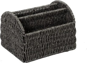 ΚΑΛΑΘΙ ΜΕ 3 ΔΙΑΧΩΡΙΣΤΙΚΑ SYNTH. RATTAN ΓΚΡΙ 19Χ16Χ13ΕΚ  (smA)