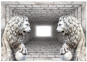 Φωτοταπετσαρία πέτρινα λιοντάρια - 100x70