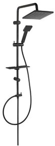 Στήλη Ντους Mε Tηλέφωνο Squerto NP24-BL 98,5cm Black Ferro Steel,Abs