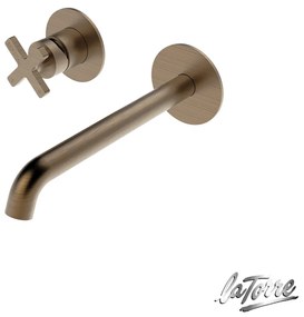 Μπαταρία Νιπτήρα Τοίχου Εlle Cross La Torre Antique Brass 38032-221