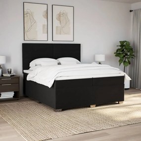 ΚΡΕΒΑΤΙ BOXSPRING ΜΕ ΣΤΡΩΜΑ ΜΑΥΡΟ 200X200 ΕΚ. ΥΦΑΣΜΑΤΙΝΟ 3290597