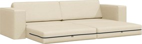 vidaXL Κρεβάτι καναπές Κρεμ 245 x 78 x 77 εκ. ύφασμα