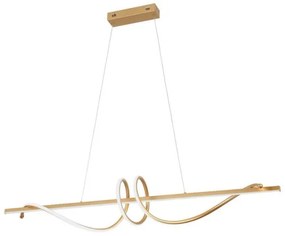 Κρεμαστό Φωτιστικό Οροφής LED 47W 3000K 120x120 Claudia Viokef-4291401-Χρυσό 4291401