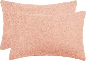 vidaXL Κάλυμμα Μαξιλαριού 2 pcs HEERLEN Ροζ 40 x 60 cm Μπουκλέ