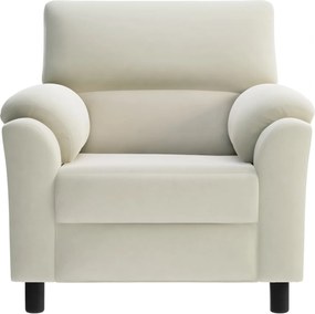 vidaXL Καναπές Κρεμ 94 x 85 x 93 εκ Βελούδο