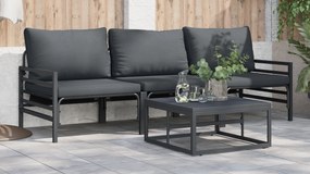 vidaXL Σετ Καναπέ Κήπου 3 pcs Ανθρακί Ατσάλι