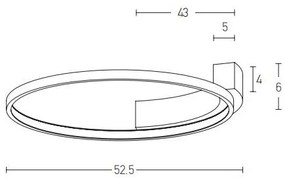 Πλαφονιέρα Φωτιστικό Οροφής 53cm LED 39W IP20 3000K  Zambelis 2077 Λευκό