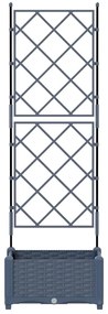 vidaXL Γλάστρα Κήπου με Πλέγμα Γκρι 40x40x125.5 εκ
