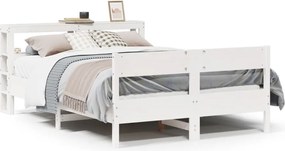 vidaXL Σκελετός Κρεβ. Χωρίς Στρώμα Λευκό 120x190 εκ Μασίφ Πεύκο