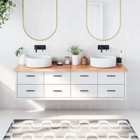 vidaXL Πάγκος Μπάνιου Αν. Καφέ 180 x 60 x 4 εκ. Επεξεργ. Μασίφ Ξύλο