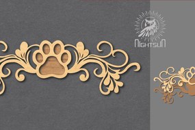 Σετ των 2 Intra απο ξύλο plywood 3mm-4mm πάχος - Διακοσμητική διακόσμηση κοπής με λέιζερ ποδιών 1 Δίασταση 20x20 cm INTRAFABR-116227873