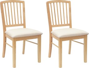 vidaXL Καρέκλες φαγητού 2 pcs Φυσικό 50 x 52,5 x 91 εκ