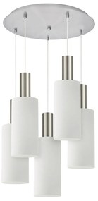 Φωτιστικό Οροφής Πολύφωτο Homelighting 77-8475 Nickel/White