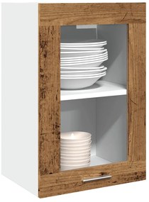 vidaXL Ντουλάπι Κρεμαστό Lyon με Τζάμι 40x31x60 εκ. Επεξ. Ξύλο