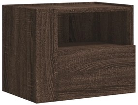 vidaXL Κομοδίνα Επιτοίχια 2 τεμ. Καφέ Δρυς 45x30x35 εκ.