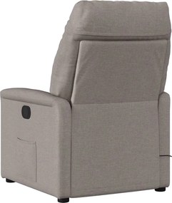 vidaXL Πολυθρόνα Ανακλινόμενη Ηλεκτρική Taupe Υφασμάτινη