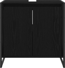 vidaXL Ντουλάπι Μπάνιου Μαύρη Οξυά 60 x 30 x 60 cm Επεξεργασμένο ξύλο